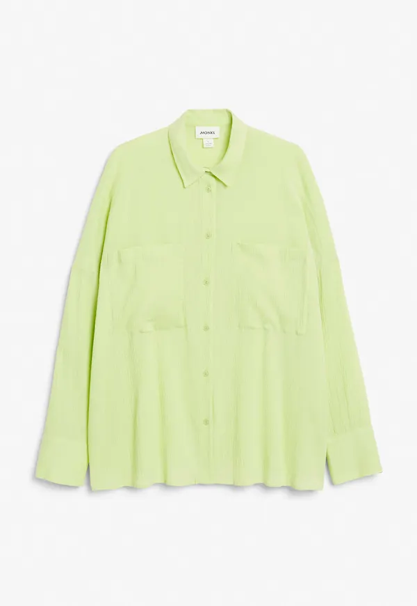 Loose fit crepe shirt - Green