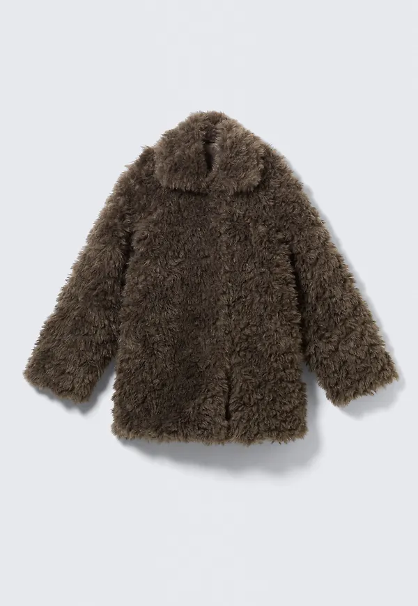 Loose Fit Faux Fur Jacket