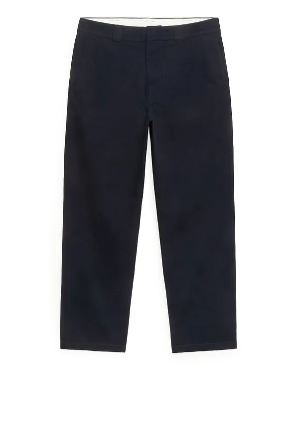 Loose Twill Trousers - Blue