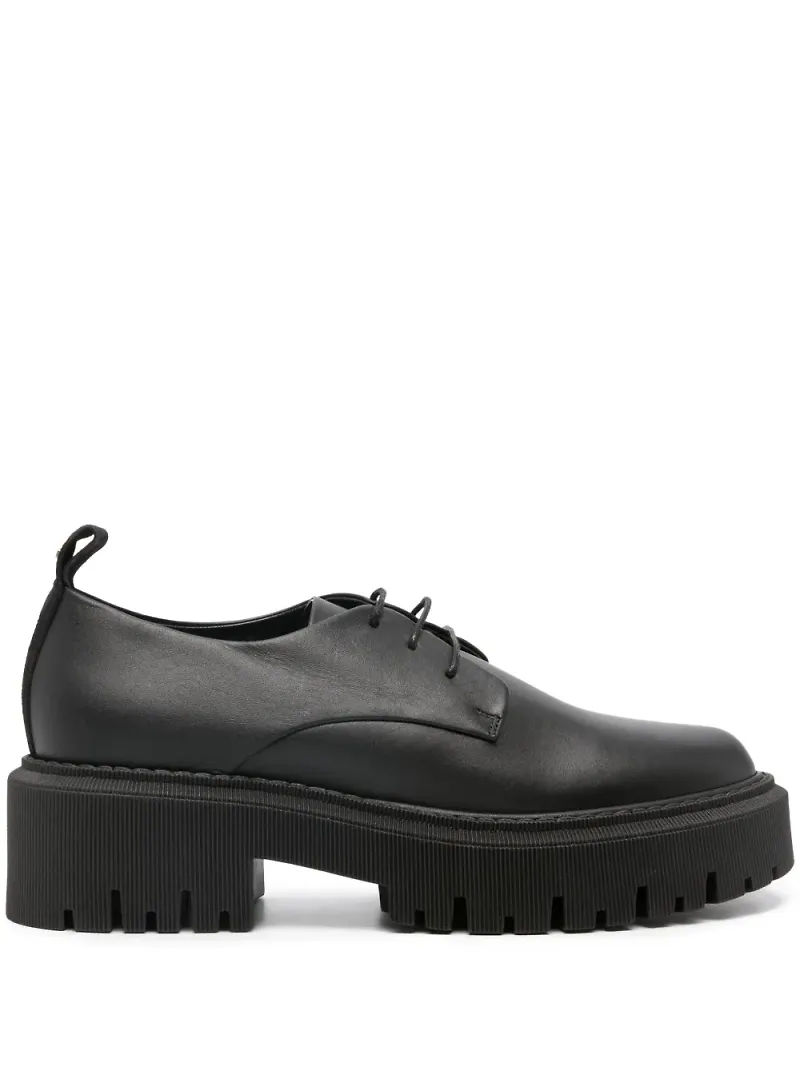 Lorena Antoniazzi läderloafers 50 mm - Svart