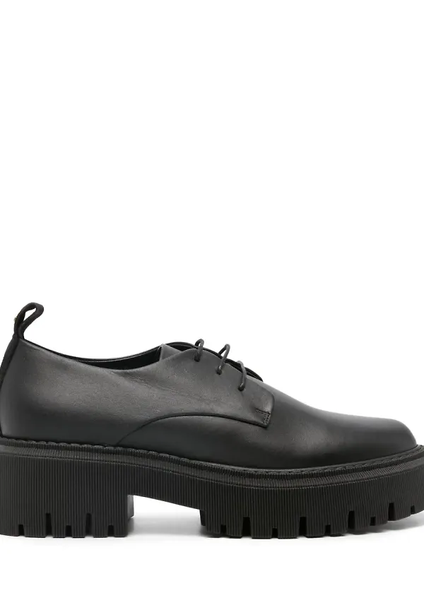 Lorena Antoniazzi läderloafers 50 mm - Svart