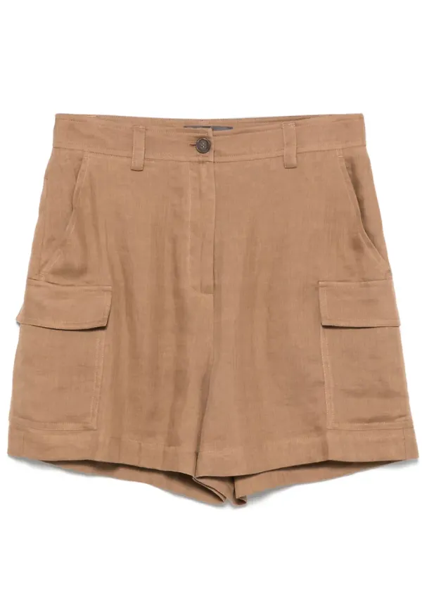 Lorena Antoniazzi Ramie shorts - Brun