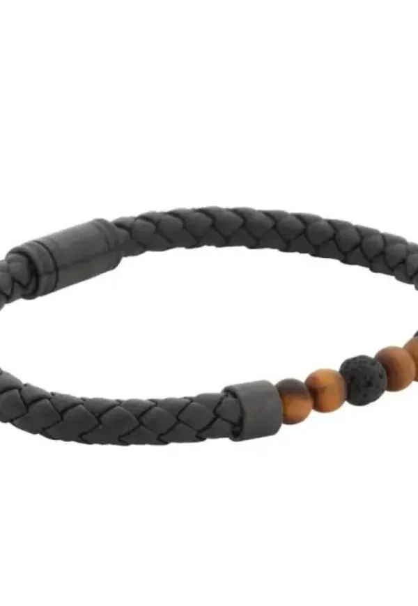 Lorenzo Leather Bracelet Black/brown