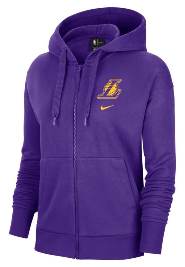 Los Angeles Lakers Nike NBA-fleecehuvtröja med hel dragkedja för kvinnor - Lila