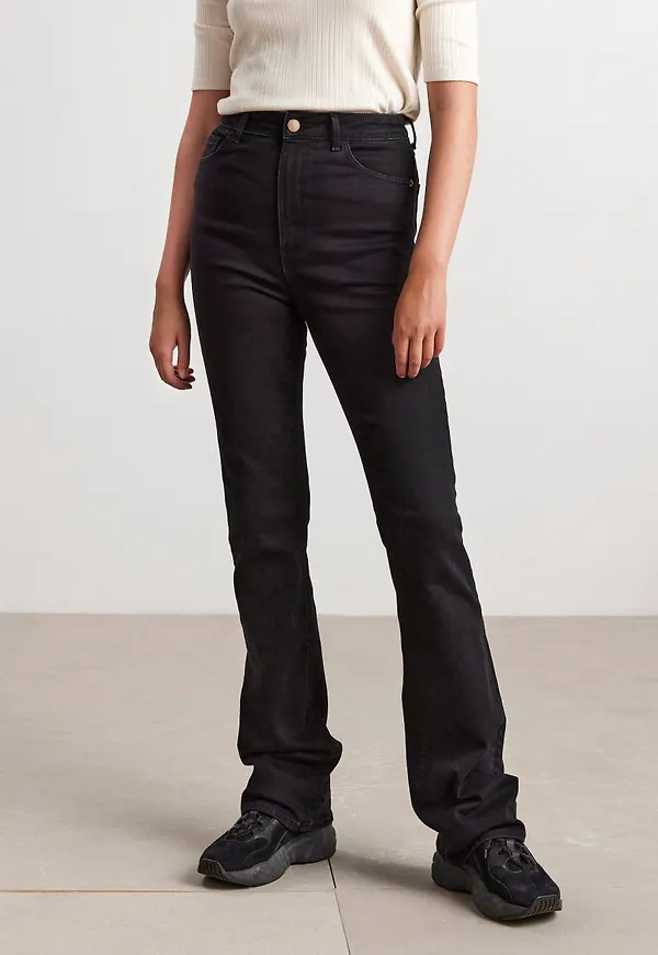 LOU utställda high waist jeans med extra långa ben
