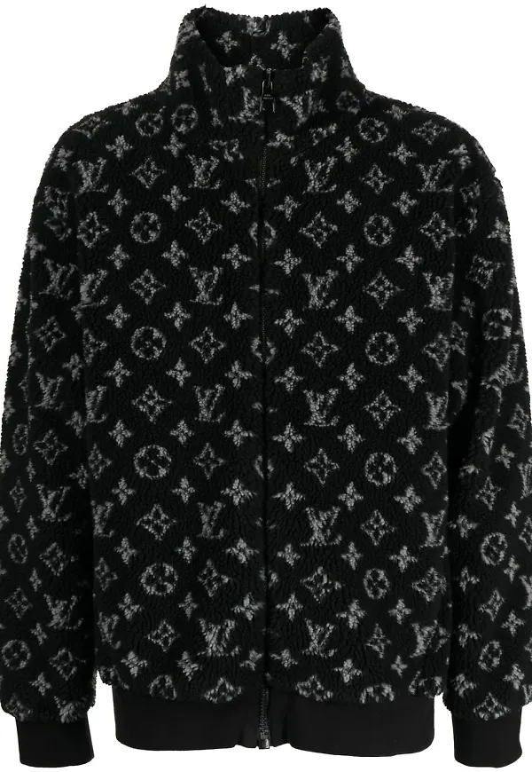 Louis Vuitton fleecejacka med monogram från 2010 - Svart