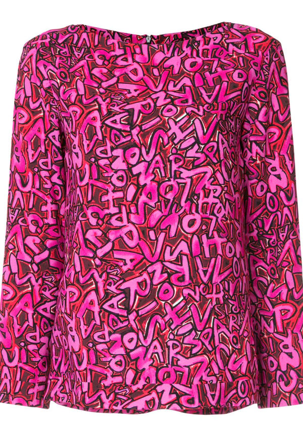 Louis Vuitton Pre-owned långärmad t-shirt med tryck - Rosa