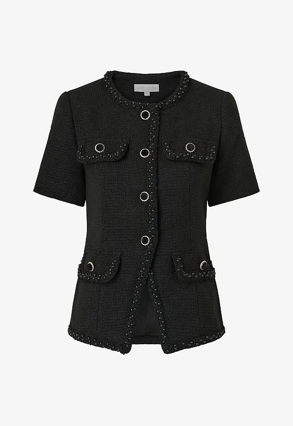 Love Lolina - Cardigan Abbot top - Svart