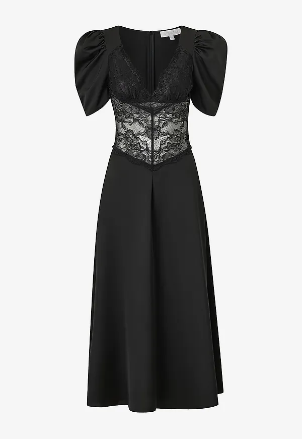 Love Lolina - Maxiklänning Francis Lace Midi Dress - Svart