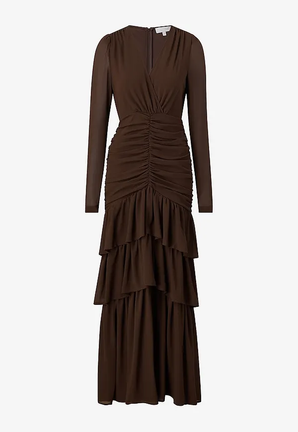 Love Lolina - Maxiklänning Jenna Long Sleeve Maxi Dress - Brun