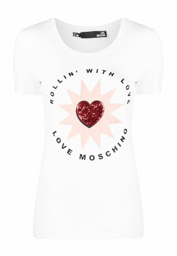 Love Moschino - T-shirts - Vit - Dam - Storlek: M,S,Xs