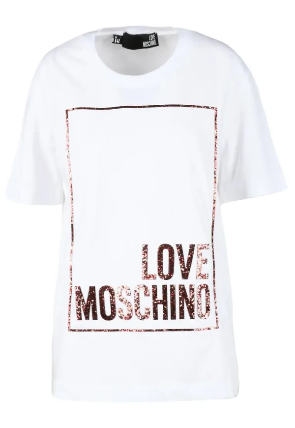 Love Moschino, Topp, Dam, S, Bomull, Tshirt