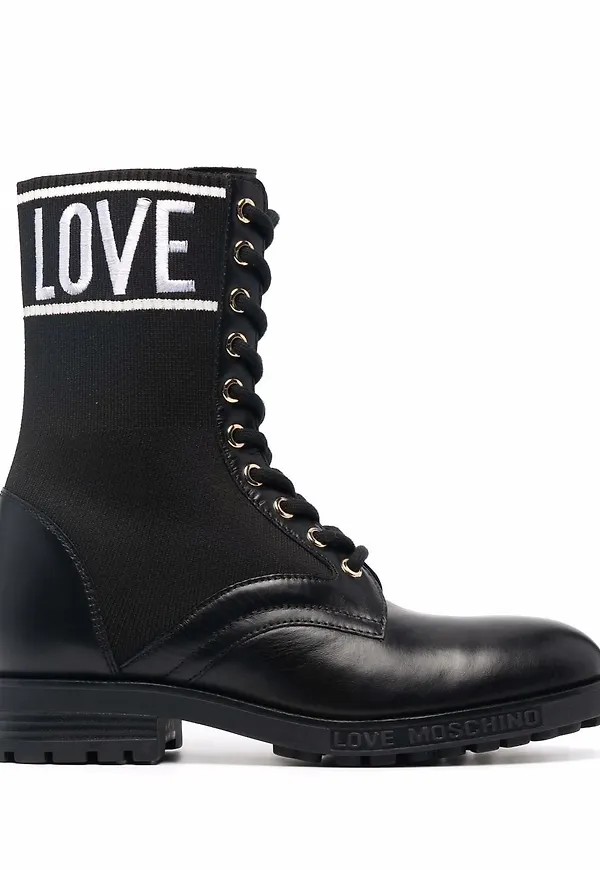 Love Moschino ankelhöga stövlar - Svart