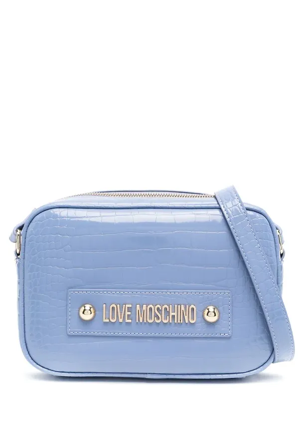 Love Moschino axelremsväska i konstläder - Blå