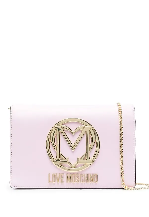 Love Moschino axelremsväska i konstläder - Rosa