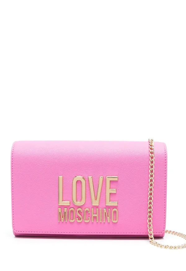 Love Moschino axelremsväska med logotyp - Rosa
