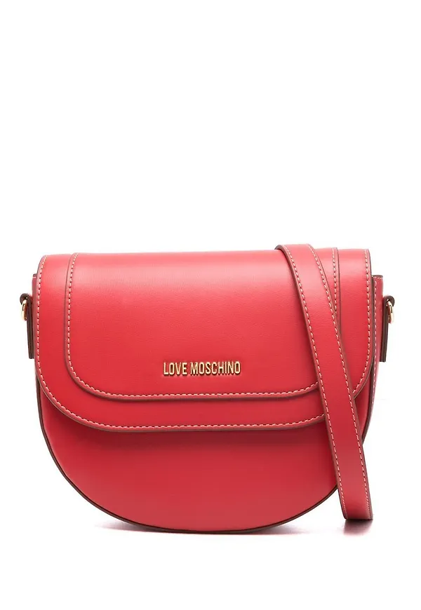 Love Moschino axelremsväska med logotyp - Röd