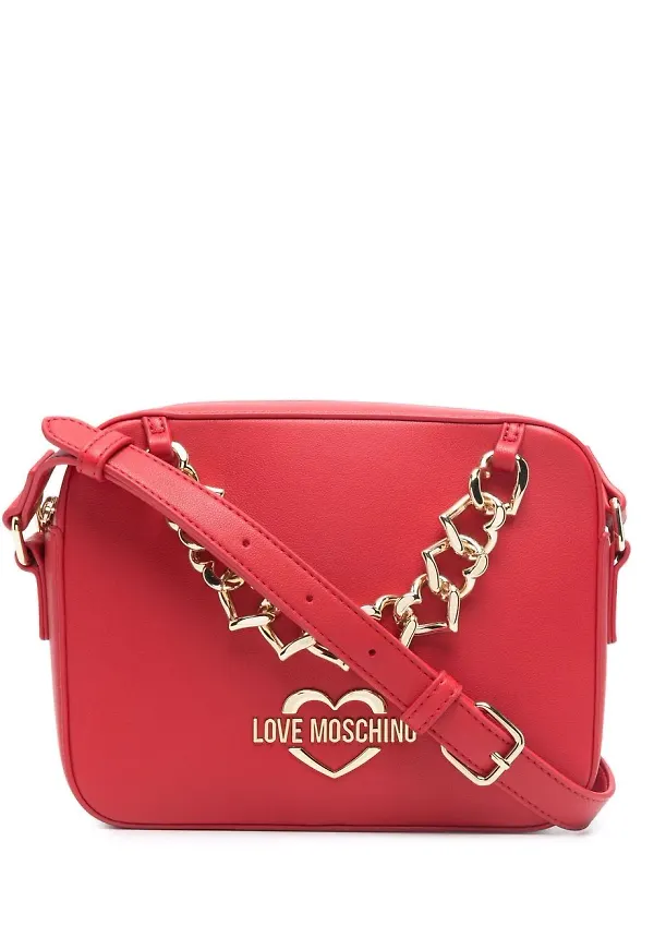 Love Moschino axelväska med hjärta - Röd