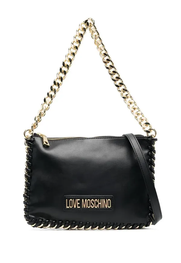 Love Moschino axelväska med kedjekant - Svart