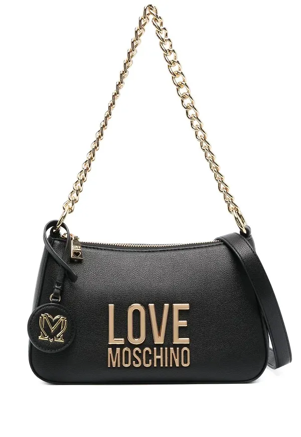 Love Moschino axelväska med logotyp - Svart