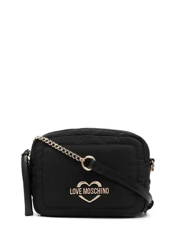 Love Moschino axelväska med logotypplakett - Svart