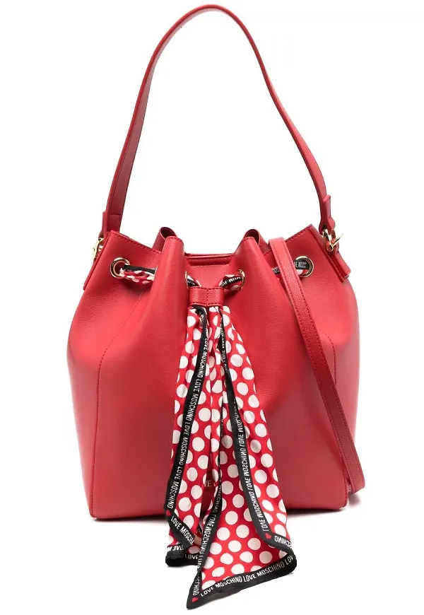 Love Moschino axelväska med sjaldetalj - Röd