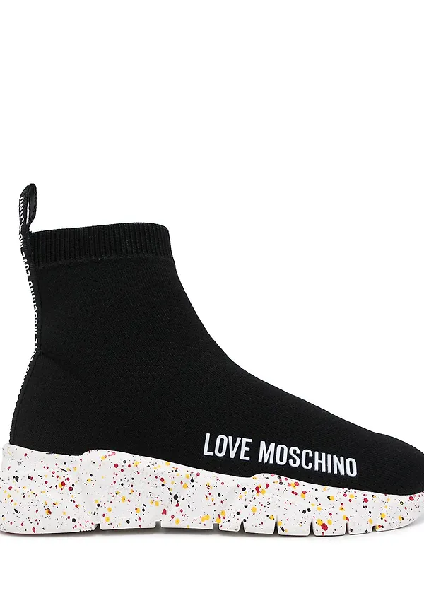 Love Moschino Flyknit höga sneakers - Svart