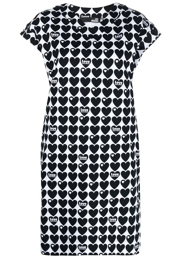 Love Moschino heart-print sleeveless dress - Vit