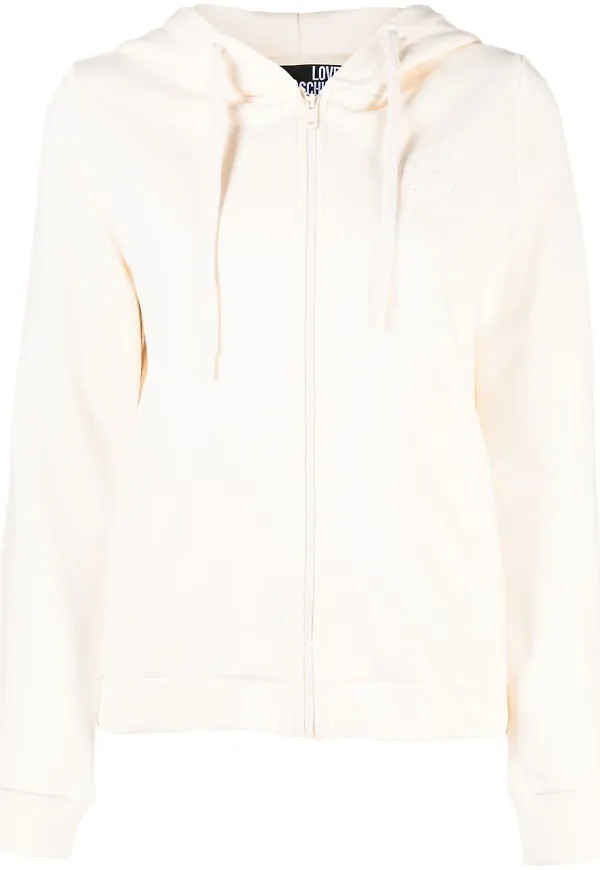 Love Moschino hoodie med dragsko - Neutral