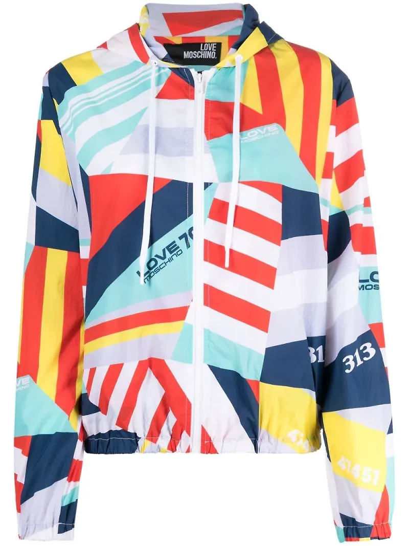 Love Moschino jacka med logotyp - Vit