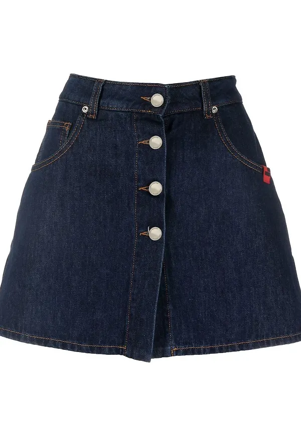 Love Moschino kort A-linjekjol - Blå