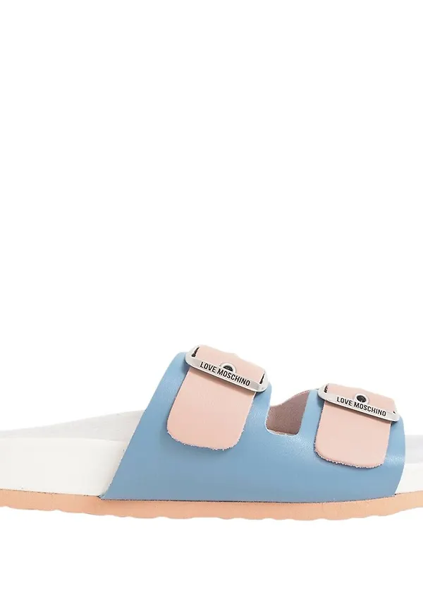Love Moschino Leather Sandals Blå, Dam