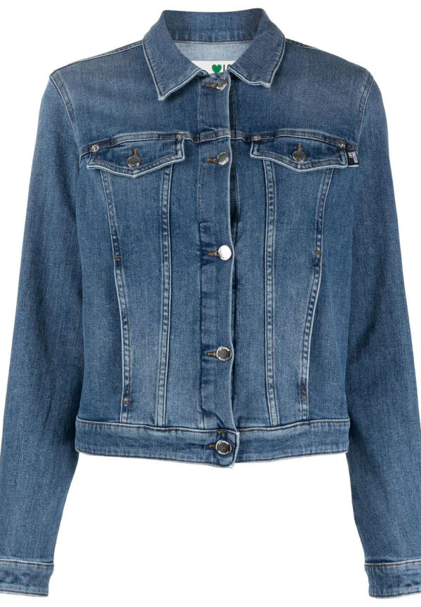 Love Moschino logo-patch denim jacket - Blå