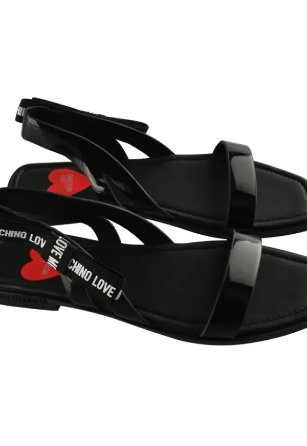 Love Moschino Platta Sandalerer Svart, Dam