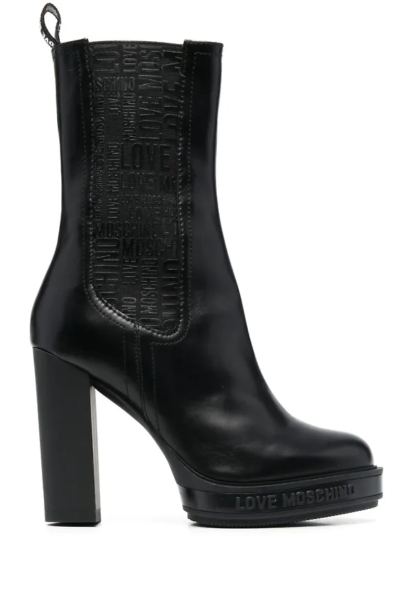 Love Moschino platåstövletter 110 mm - Svart