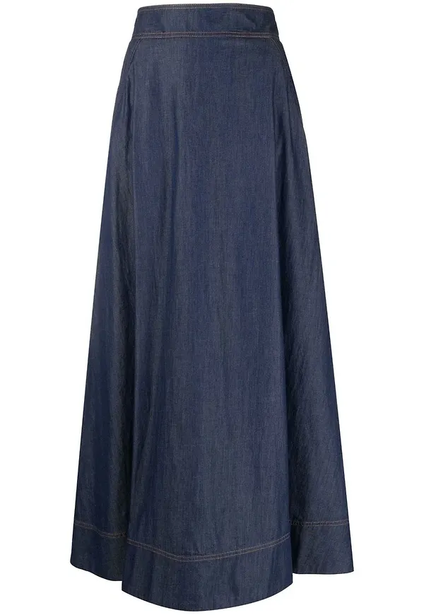 Love Moschino plisserad jeanskjol - Blå