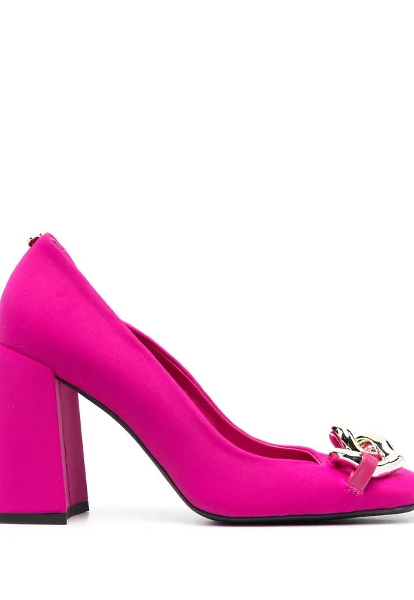 Love Moschino pumps med kedjekant - Rosa