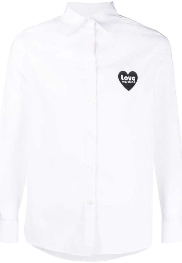 Love Moschino skjorta med logotyp - Vit