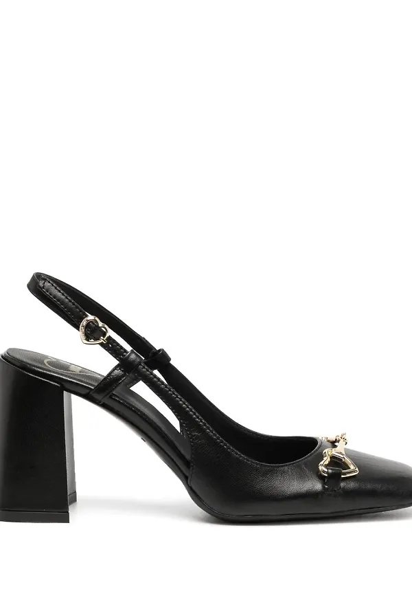 Love Moschino slingback-skor 75 mm - Svart