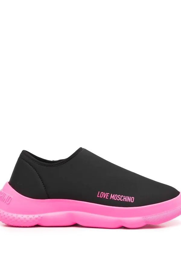 Love Moschino sneakers med färgblock - Svart