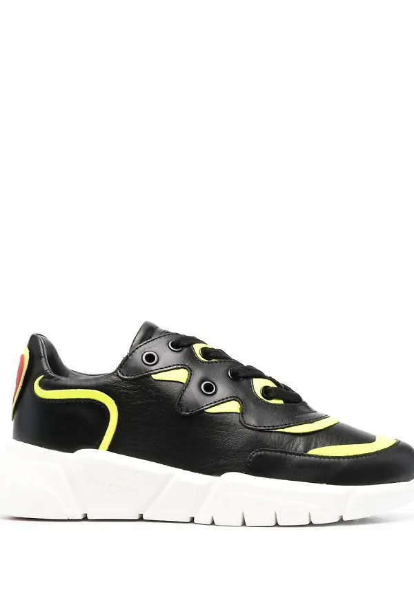 Love Moschino sneakers med kontrastpanel - Svart