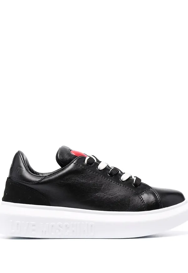 Love Moschino sneakers med logotyp - Svart
