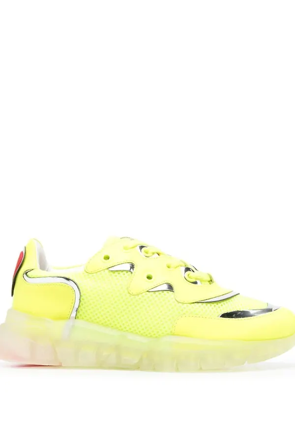 Love Moschino sneakers med meshpanel - Gul