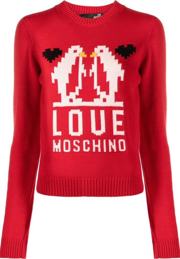 Love Moschino stickad tröja - Röd
