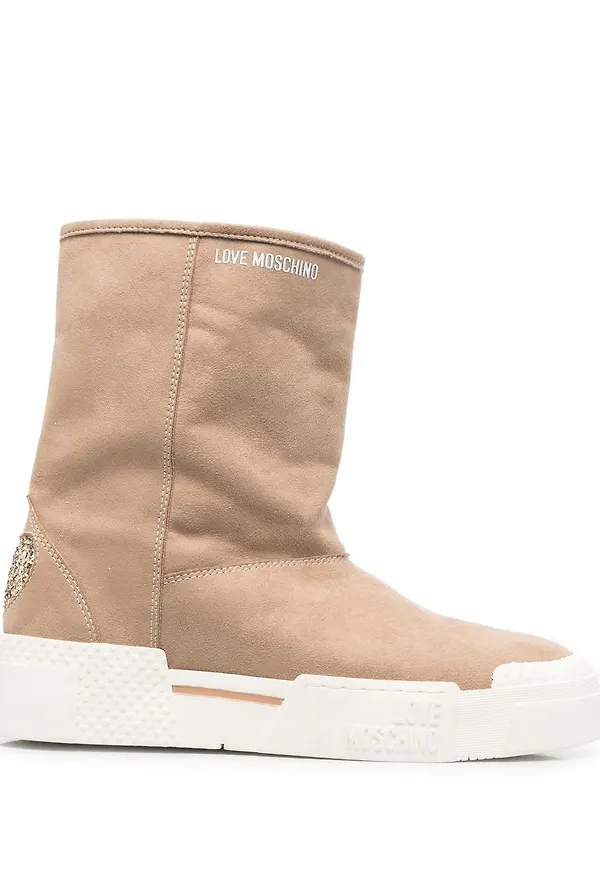 Love Moschino stövletter med märke - Neutral