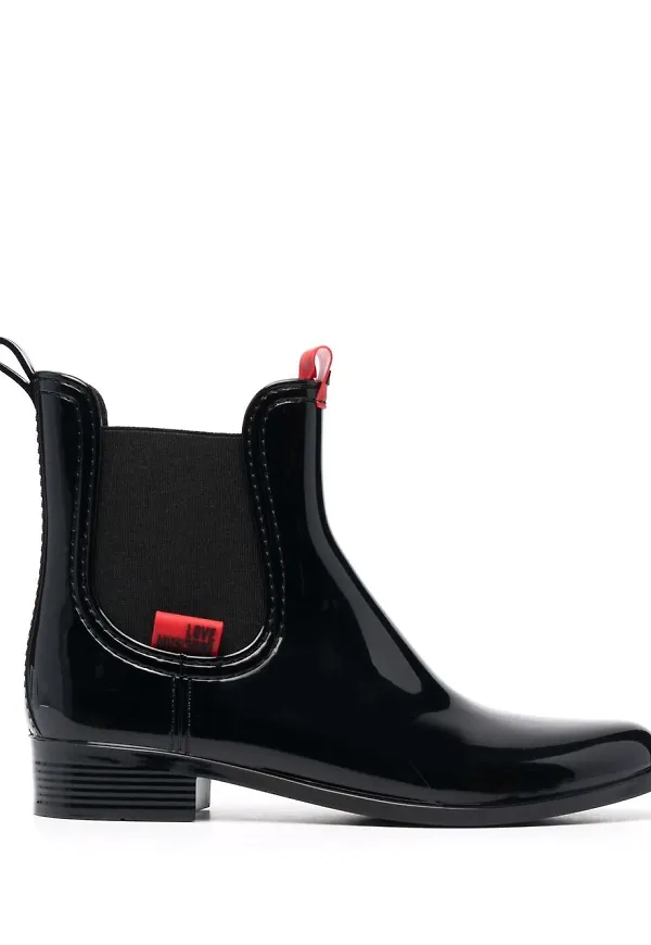 Love Moschino stövletter med sidopanel - Svart