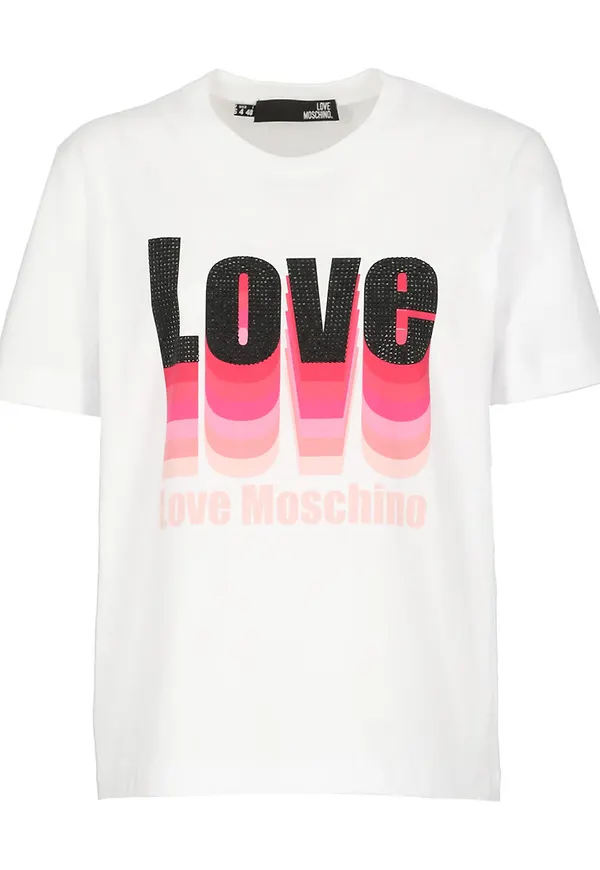 Love Moschino T-shirt Vit, Dam