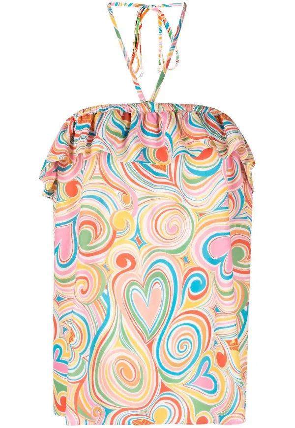 Love Moschino topp med halterneck - Vit