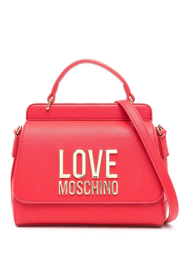 Love Moschino totebag med logotyp - Röd