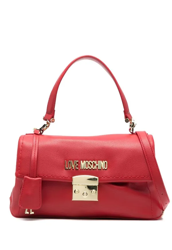 Love Moschino totebag med logotyp - Röd